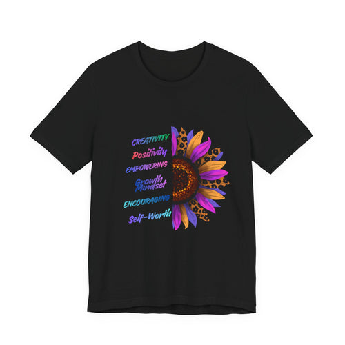 Empowering Sunflower Tee — "Stay Rooted" Inspirational Graphic T‑Shirt